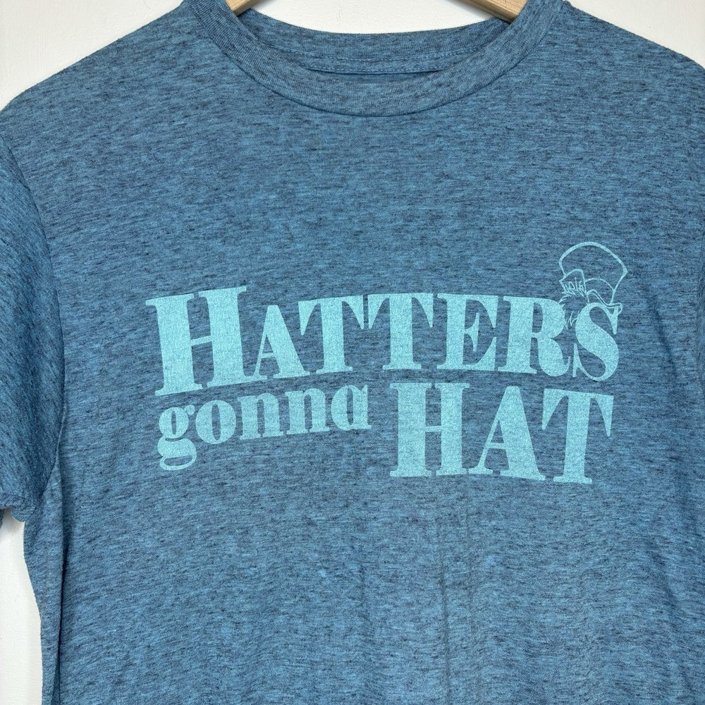 Disney Parks Mad Hatter Hatters Gonna Hat Blue T-Shirt Adult Unisex Medium Alice - Picture 2 of 7